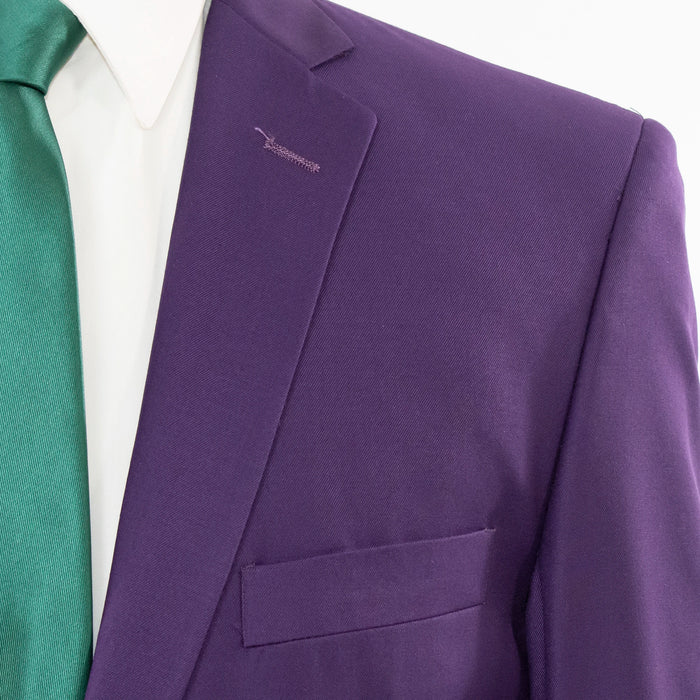 Men's Purple 2-Piece Slim-Fit Suit With Notch Lapels