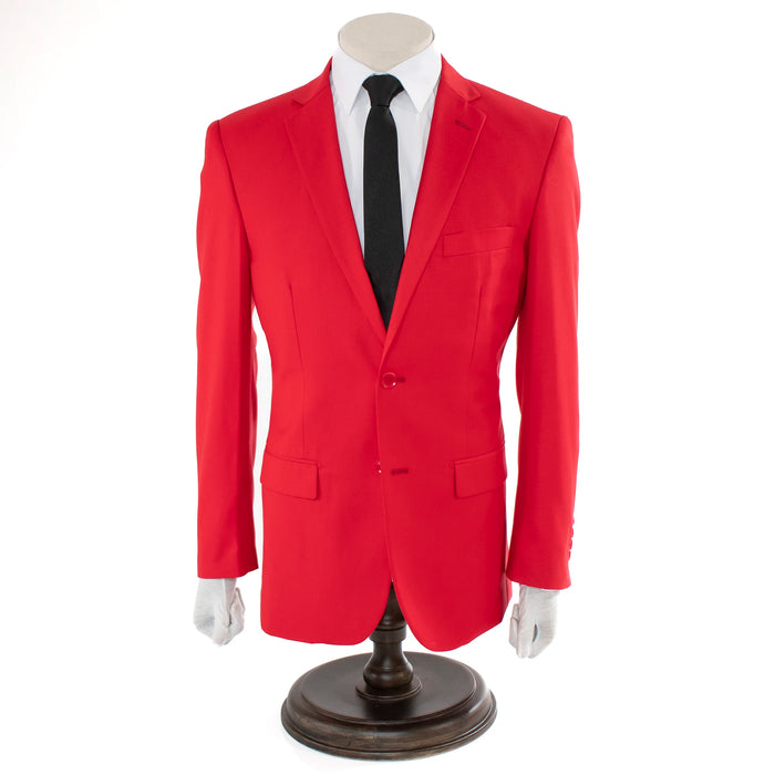 Men's Red 2-Piece Slim-Fit Suit With Notch Lapels