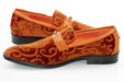 Men's Orange Baroque Embroidered Dress Shoe