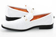 Men's White Baroque Embroidered Dress Shoe