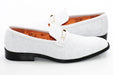 Men's White Baroque Embroidered Dress Shoe