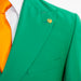 Men's Green Double-Breasted Slim-Fit Suit With Peak Lapels