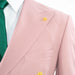 Men's Dusty Rose Double-Breasted Slim-Fit Suit