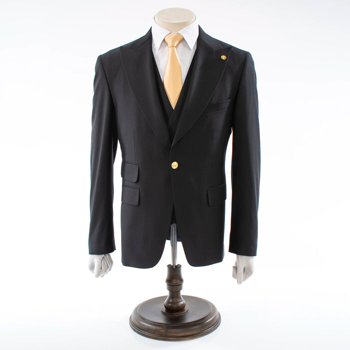 Black 3-Piece Slim-Fit Suit