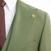 Men's Pistachio Green 3-Piece Slim-Fit Suit Peak Lapel