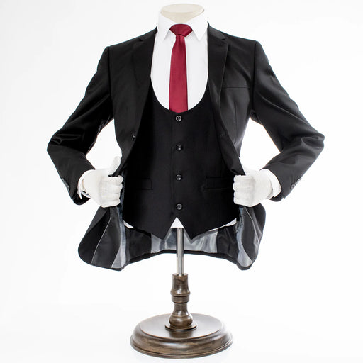 Men's Black 3-Piece Ultra-Slim Suit