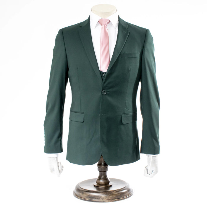 Men's Hunter Green 3-Piece Ultra-Slim Suit