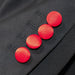 Red Trim on Black Stretch 3-Piece Slim-Fit Tuxedo