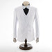 White Trim on White Stretch 3-Piece Slim-Fit Tuxedo