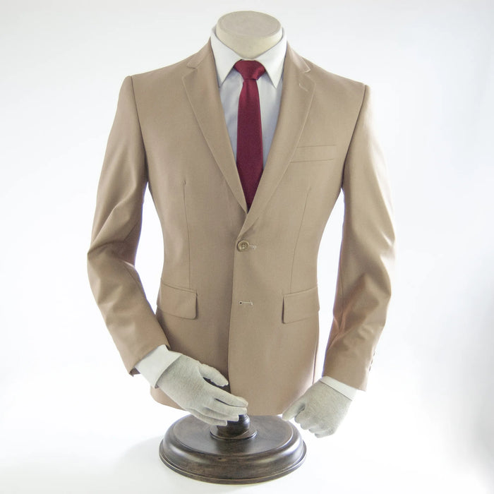 Beige Classic European 2-Piece Ultra Slim-Fit Suit