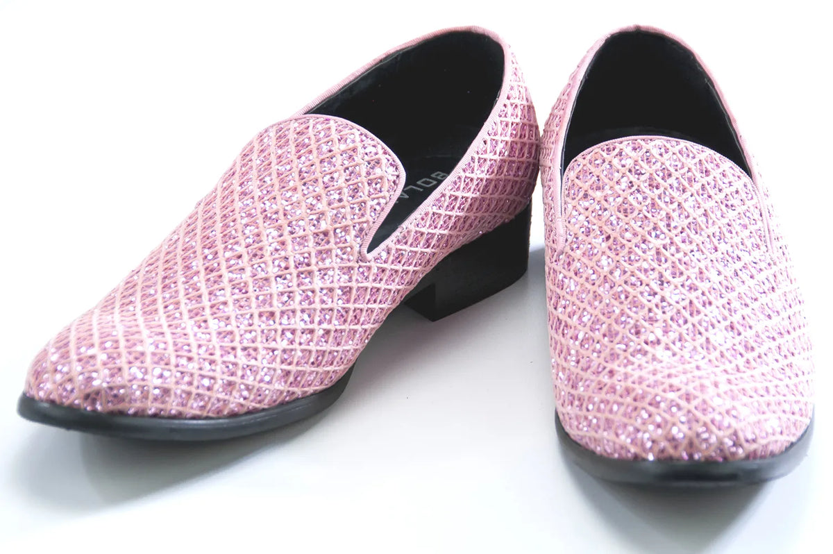 Mens pink hot sale glitter shoes