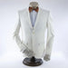 White With Rust Plaid 3-Piece Slim-Fit Tuxedo