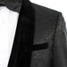 Men's Black Slim-Fit 3-Piece Velvet Tuxedo