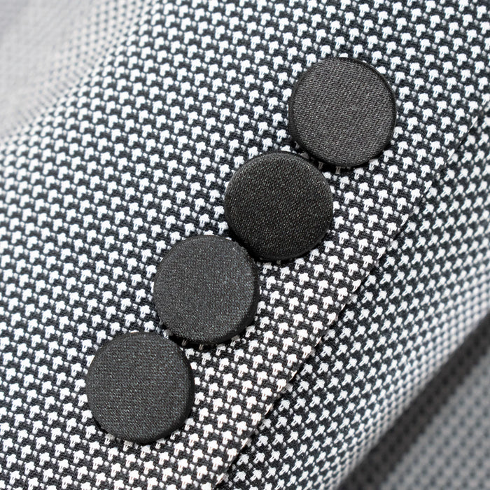 Black and White Nailhead 3-Piece Regular-Fit Tuxedo