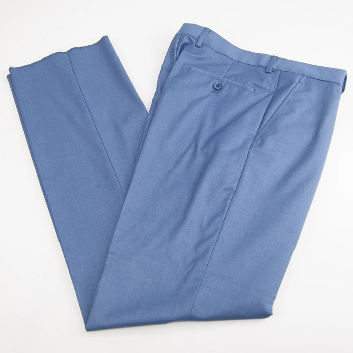 Steel Blue Designer 3-Piece Slim-Fit Wool Suit
