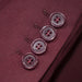 Men's Burgundy 3-Piece Suit With Notch Lapels