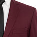 Men's Burgundy 3-Piece Suit With Notch Lapels