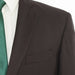 Men's Dark Brown 3-Piece Suit With Notch Lapels