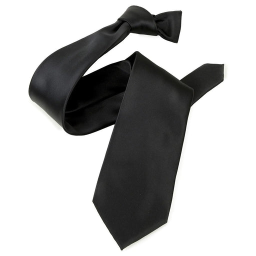Men's Black Satin Necktie