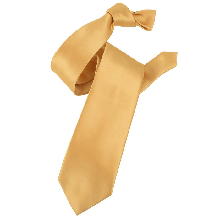 Gold Satin Slim-Width Necktie