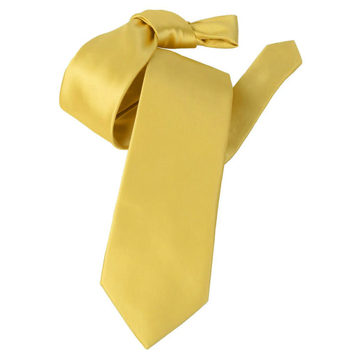 Men's Yellow Satin Necktie