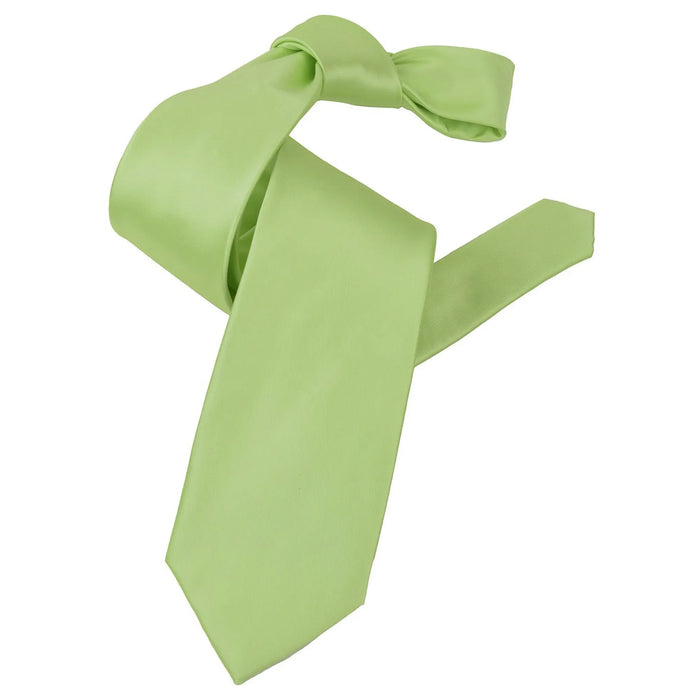 Pistachio Green Satin Slim-Width Necktie