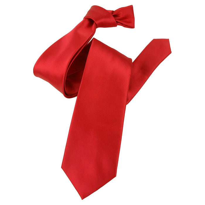 Red Satin Slim-Width Necktie