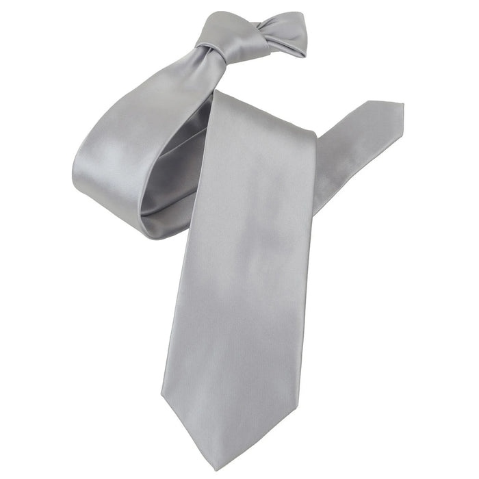 Light Silver Satin Necktie