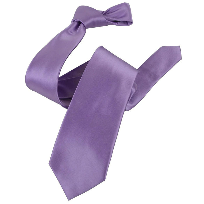 Lavender Satin Slim-Width Necktie