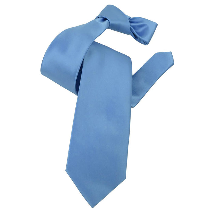 Sky Blue Satin Slim-Width Necktie