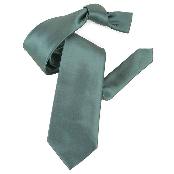 Grayish Blue Satin Necktie