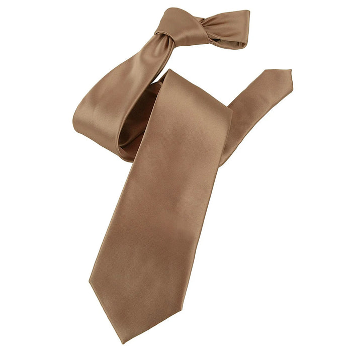 Brown Satin Necktie