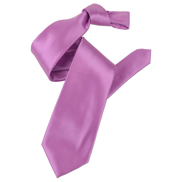 Pale Purple Satin Slim-Width Necktie
