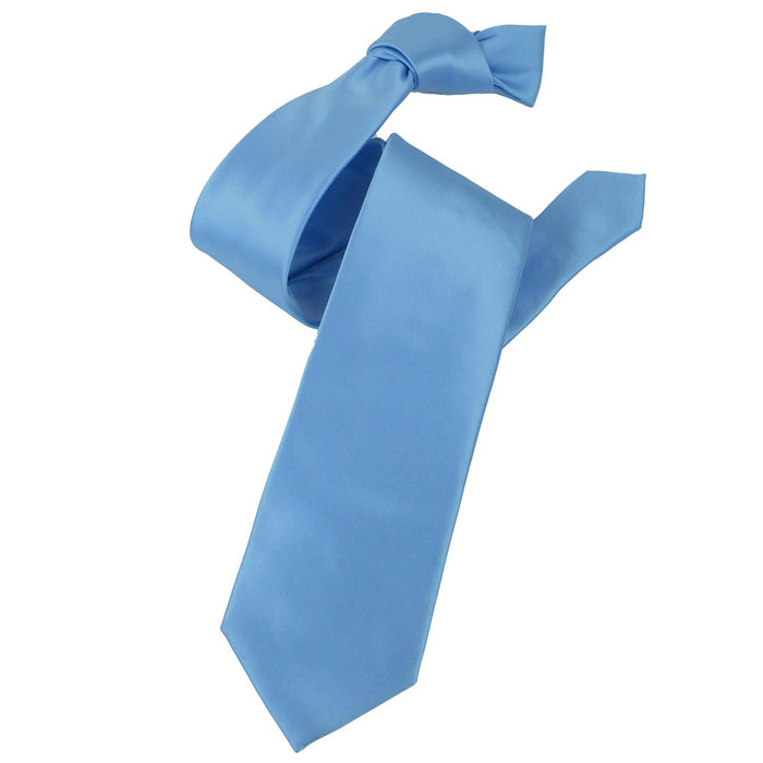 Powder Blue Satin Slim-Width Necktie