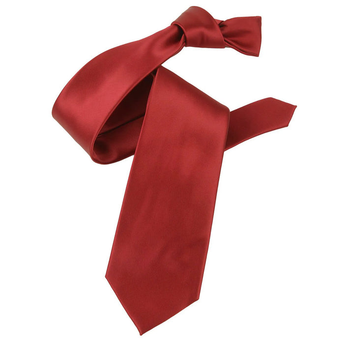 Scarlet Red Satin Necktie