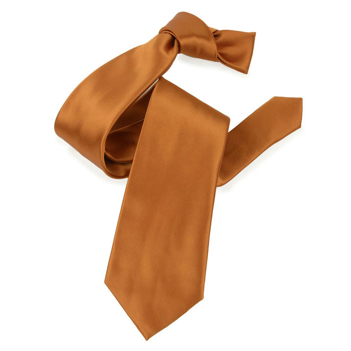 Copper Satin Slim-Width Necktie