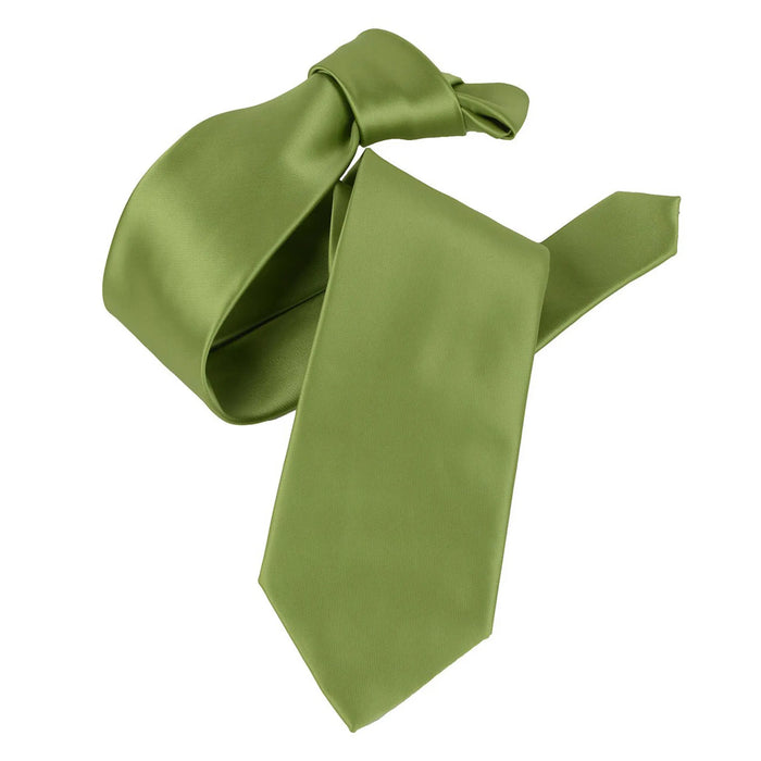 Lime Green Satin Slim-Width Necktie