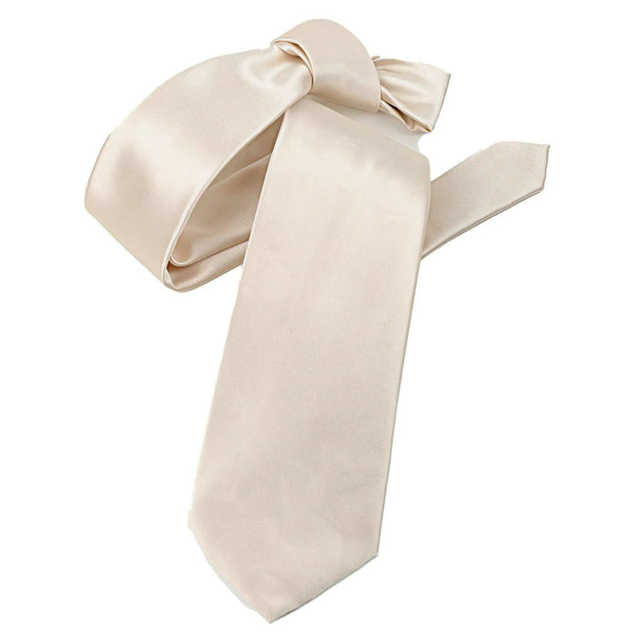 Men's Beige Slim-Width Necktie