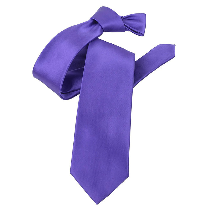 Purple Satin Slim-Width Necktie