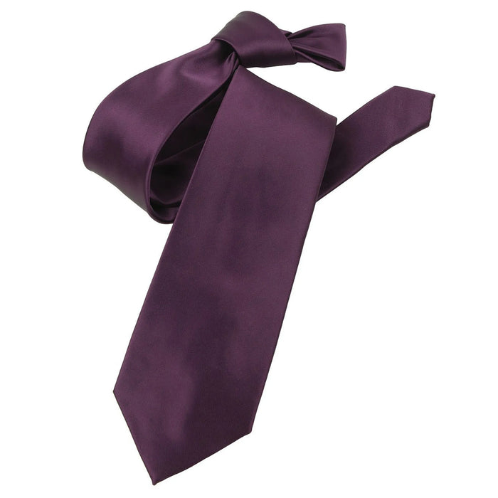 Plum Satin Necktie