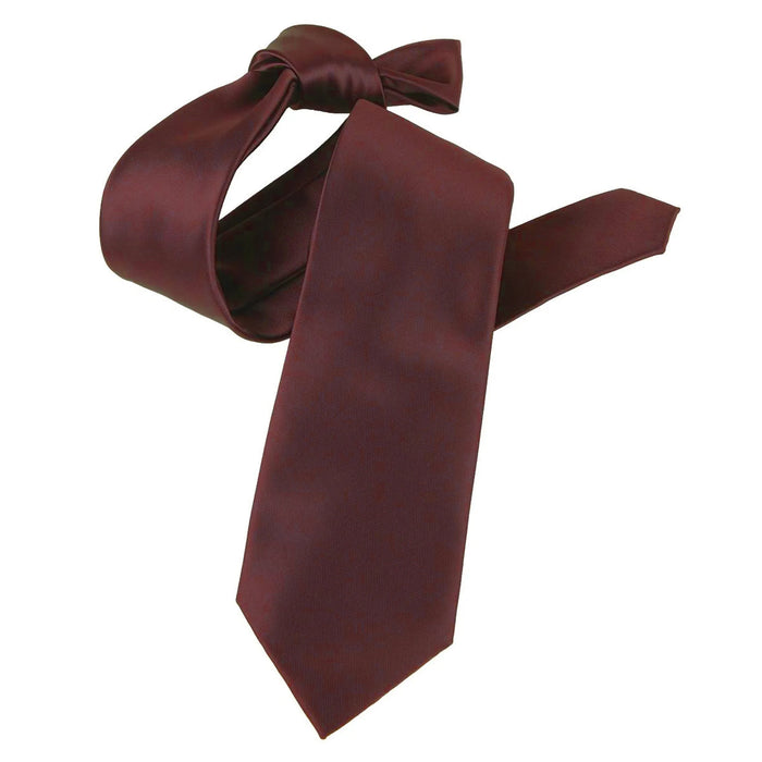 Choco Brown Satin Necktie