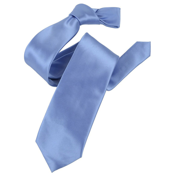 Chambray Blue Satin Necktie