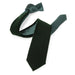 Men's Green Velvet Necktie And Handkerchief