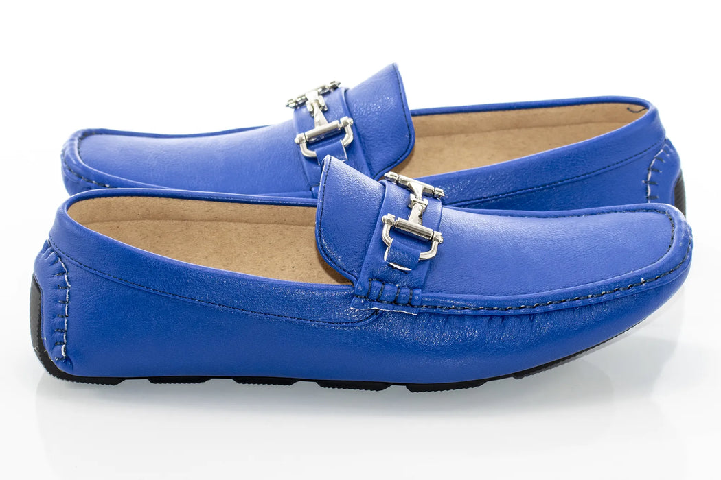 Royal Blue Leather With Horsebit Driver Loafer