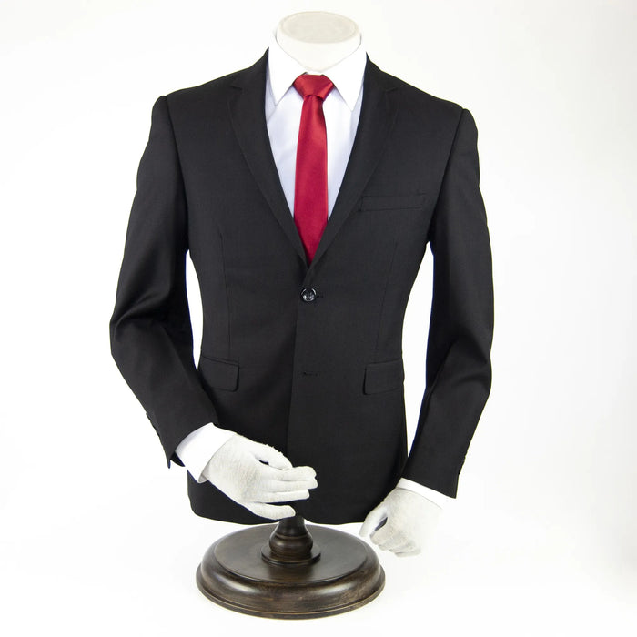 Black Classic European 2-Piece Ultra Slim-Fit Suit
