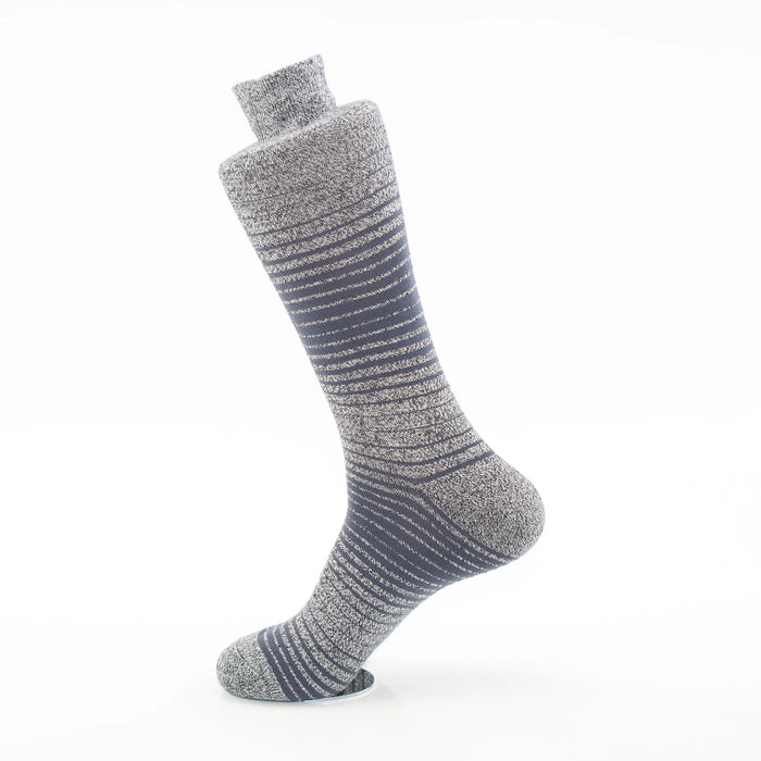 Men's Gray Striped Dress Socks
