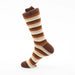 Men's Brown Classic Stripes Dress Socks