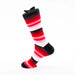 Men's Red Classic Stripes Dress Socks