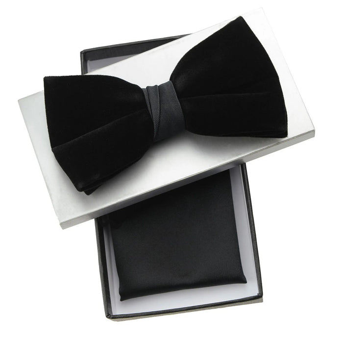 Black Velvet Pre-Tie Bow Tie