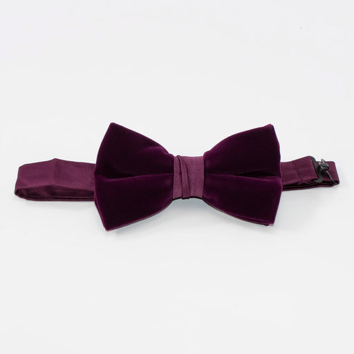 Purple Velvet Pre-Tie Bow Tie